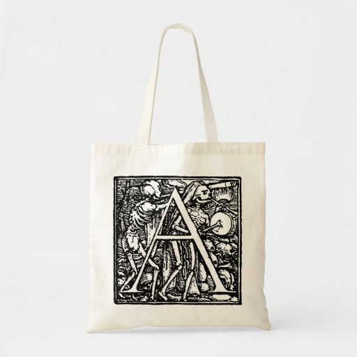 Tanz des Todesbuchstaben eine Tasche