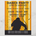 Tanz-Party Live-DJ-Musik-Flyer