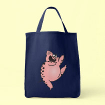 Tanzen-Cartoon-Schwein des Cartoon-Tanzen-Schwein- taschen