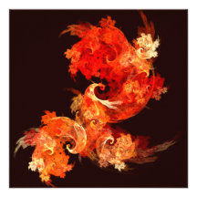 Tanzen Firebirds abstrakte Kunst Einladungskarte