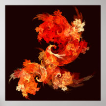 Tanzen Firebirds abstrakter Kunst-Druck Posterdrucke