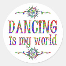 Tanzen ist meine Welt Runde Sticker