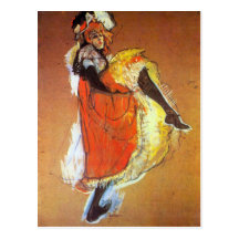 Tanzen Janes Avril durch Toulouse-Lautrec Postkarten
