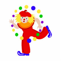 Tanzen-Jongleur-Clown Photofigur