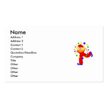 Tanzen-Jongleur-Clown Visitenkartenvorlagen