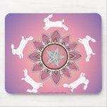 Tanzen-Kaninchen-Mandala Mousepad