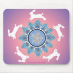 Tanzen-KaninchenMandala Mousepad (aquamarin)