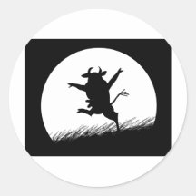 Tanzen-Kuh Runde Sticker