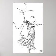 Tanzen-Zahl Linie Zeichnen Posterdrucke