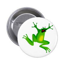 tanzender grüner Frosch Anstecknadelbutton