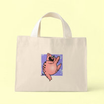 Tanzendes Cartoon-Schwein des Tanzen-Schwein-|/alb taschen