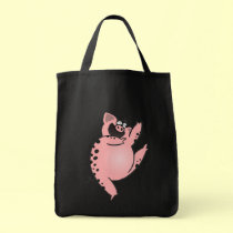 Tanzendes Cartoon-Schwein des Tanzen-Schwein-| taschen