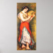 Tänzer mit Tambourne, durch Pierre-Auguste Renoir Posterdruck