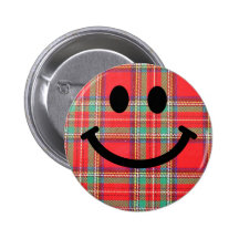 Tartanscottish-smiley Anstecknadelbutton