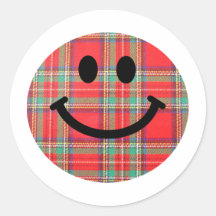 Tartanscottish-smiley Sticker