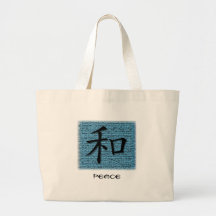 Tasche sackt chinesisches Symbol für Frieden auf T