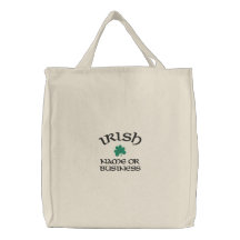 Taschen-Tasche-Irisches Kleeblatt gestickt