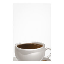 Tasse Kaffeeplatte und -bohnen Individuelles Büropapier