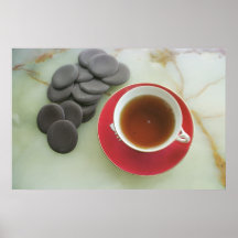 Tasse Tee mit Schokolade Plakate