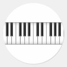 Tastatur-/Klavier-Schlüssel: Runder Aufkleber