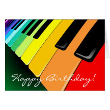 Tastatur-Musik-Party-Farben Karten