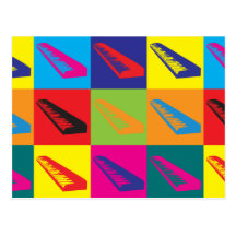 Tastatur-Pop-Kunst Postkarte