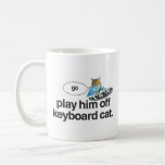 Tastaturkatze gehen Becher Kaffeetasse