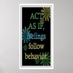 "Tat als ob" - positive Haltungs-motivierend Plaka