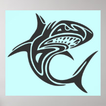 Tätowierungs-Haifisch Plakate