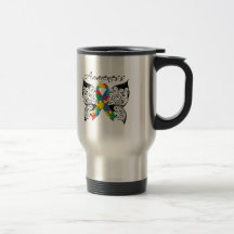 Tätowierungs-Schmetterlings-Bewusstsein - Autismus Kaffeetasse