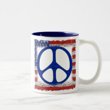 Tattered Friedensflagge Tasse