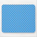 Tatzen-Drucke auf Blau mousepads