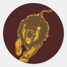 Tau des Löwe-Aufklebers (Gold)