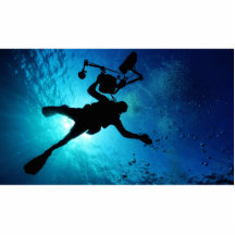 Taucher Unterwasser Photoausschnitt