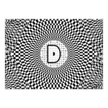 Täuschungs-Monogramm D Individuelle Ankündigung