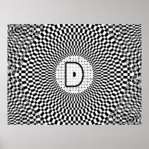 Täuschungs-Monogramm D Posterdrucke