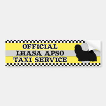 Taxi-Service-Autoaufkleber Lhasas Apso
