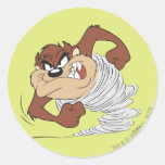 Taz, das schnell spinnt runder sticker