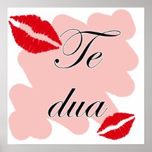 Te DUA - Albanisch - i-Liebe Sie Plakatdrucke