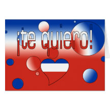 ¡ Te Quiero! Chile-Flagge färbt Pop-Kunst Karte