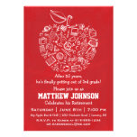 Teachers Apple Retirement Party Invitation - Red einladungen