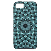 Teal Scales Kaleidoscope Design iPhone 5 Covers
