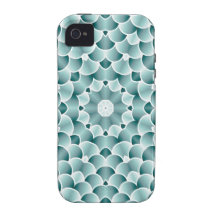 Teal Scales Kaleidoscope Design Vibe iPhone 4 Case