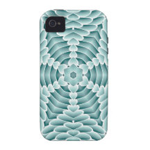 Teal Scales Kaleidoscope Design Vibe iPhone 4 Case