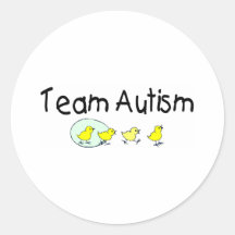 Team-Autismus (Küken) Runde Sticker