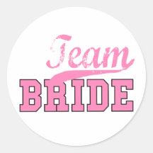 Team-Braut 1 Runder Sticker