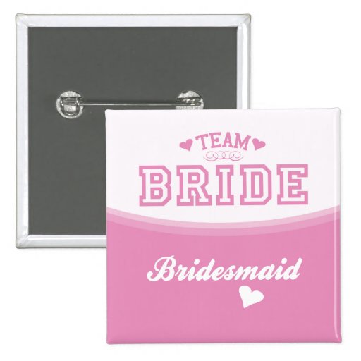 Team-Braut-Brautjungfern-Knopf Anstecknadelbuttons