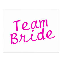 Team-Braut-Rosa Postkarte