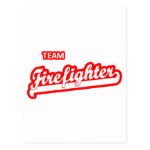 Team-Feuerwehrmann Postkarte