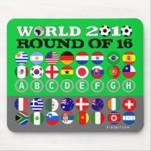 Team-Flaggen Mousepad Weltmeisterschaft des Fußbal